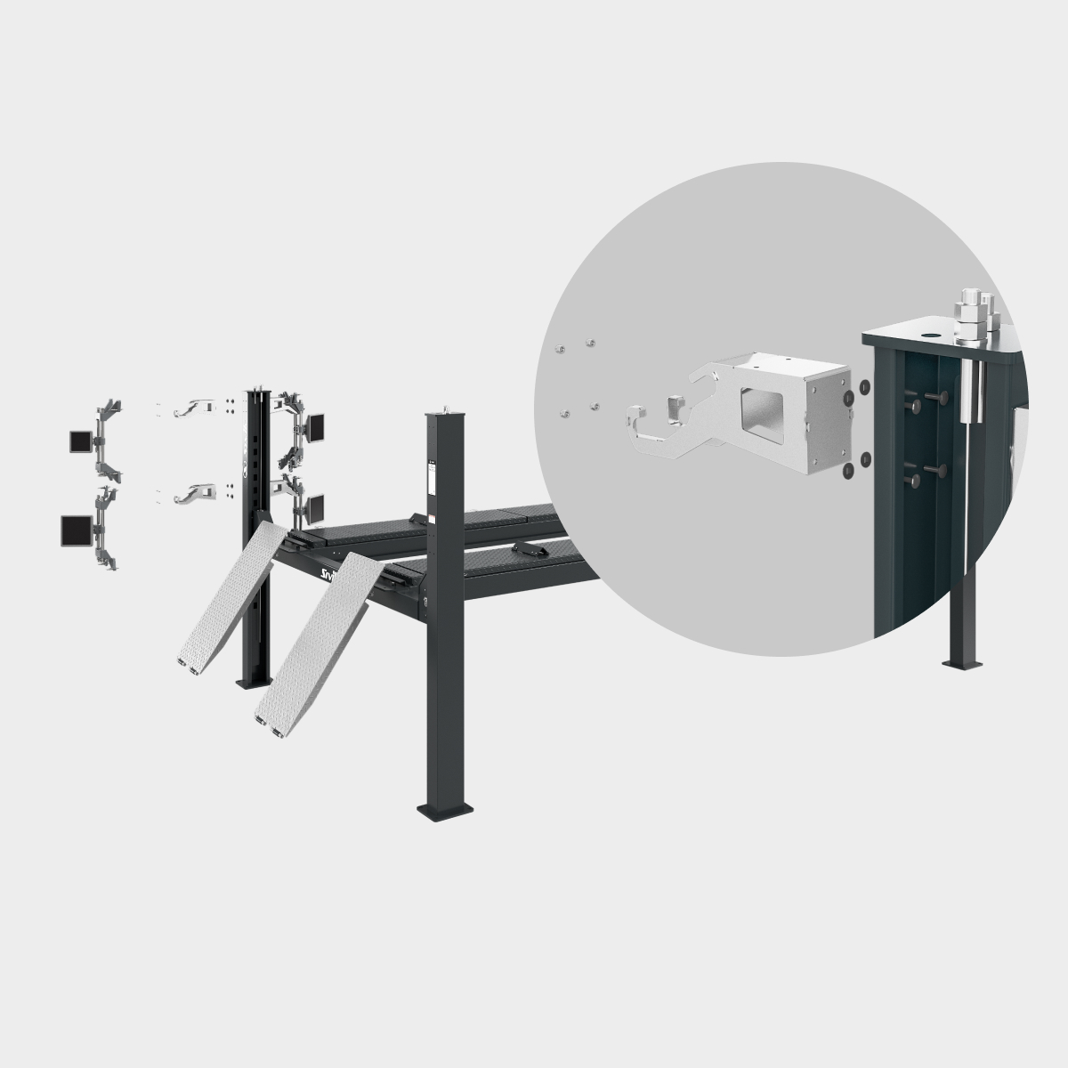 Возможность хранения мишеней на подъемнике